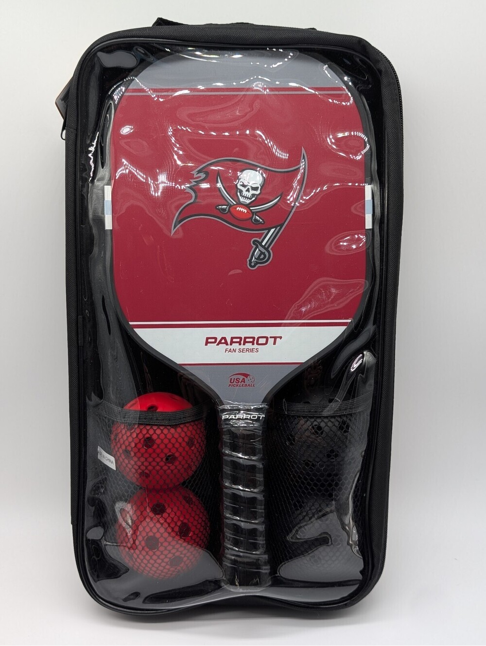 Parrot Paddle Tampa Bay Buccaneers Pickleball Paddle USAPA Approved + 4 Balls